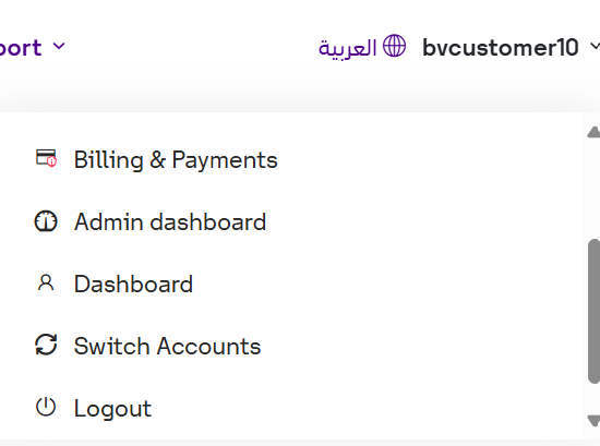 Go to Dashboard and click on your .sa domain step