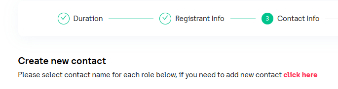 Step 7 - Create Contacts